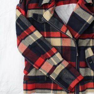 Women's Hurley Plaid Moto Jacket